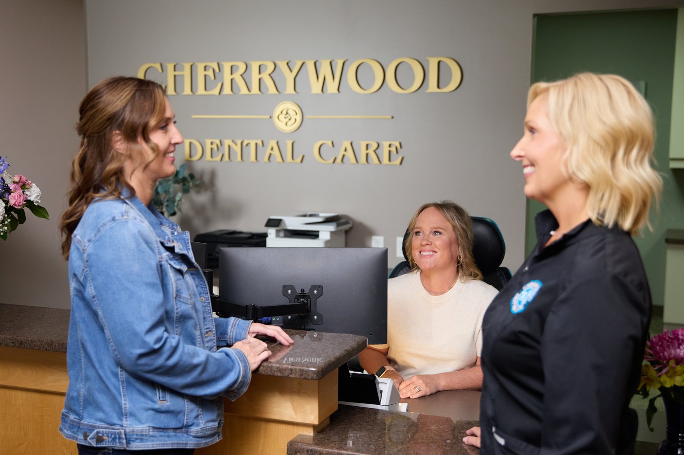 The reception desk at Cherrywood Dental Care, Savage